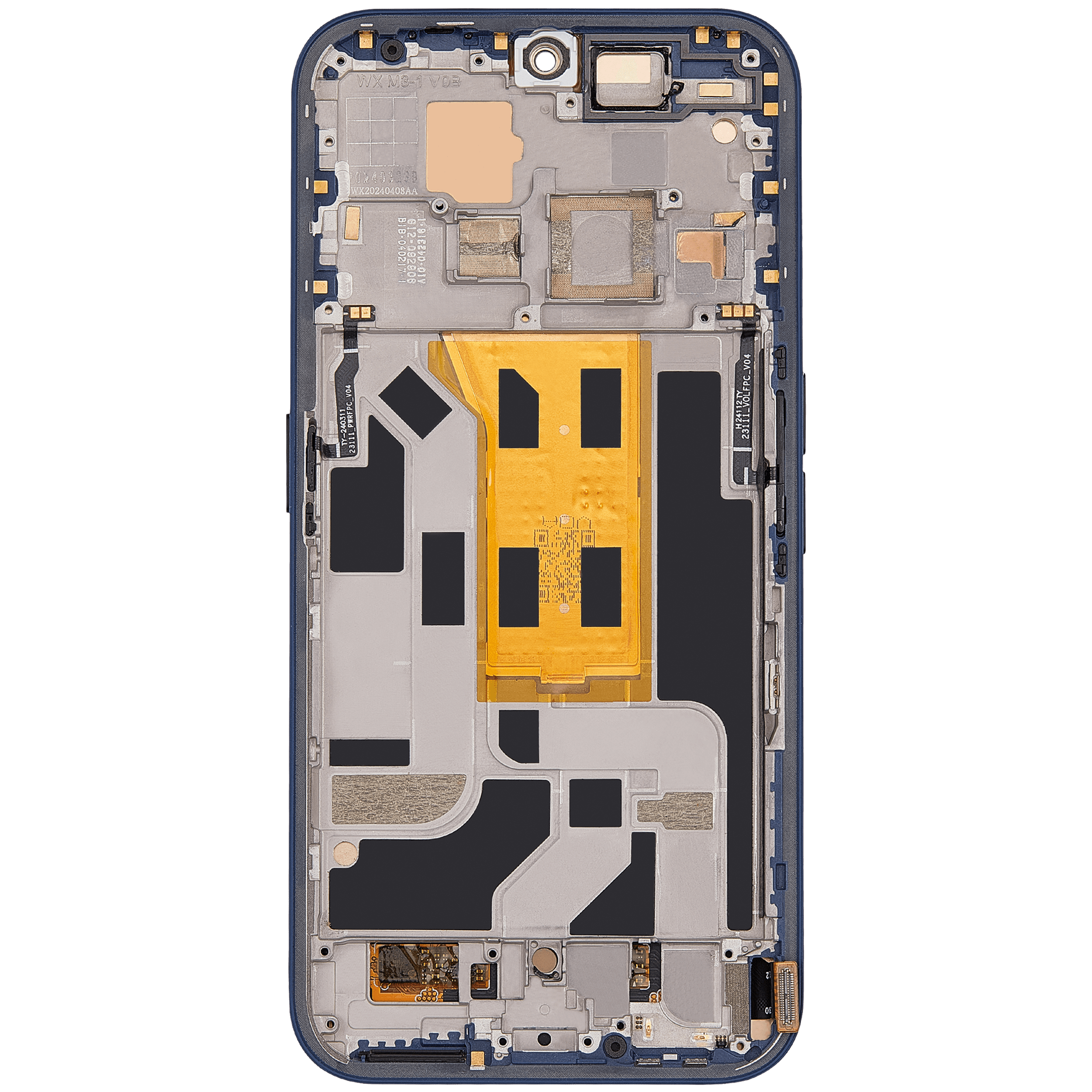 OLED Display mit Rahmen für Nothing Phone (2a) (professionell aufgearbeitet) (Blue (Blau)) – Bild 4