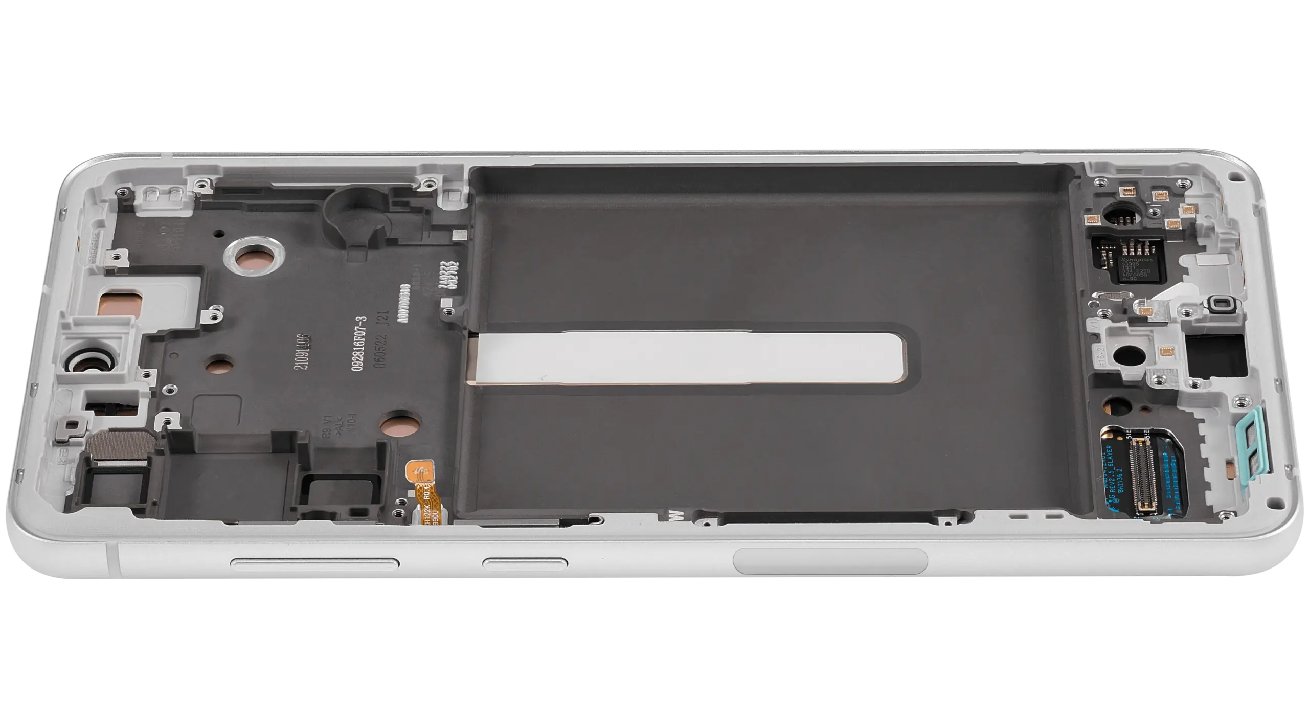 OLED Display mit Rahmen für Samsung Galaxy S21 FE 5G (US & International Version) (Aftermarket Plus) (120Hz) (White (Weiß)) – Bild 2