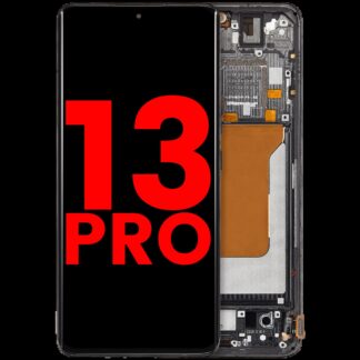 OLED Display mit Rahmen für Xiaomi 13 Pro (Aftermarket Plus) (Black (Schwarz))