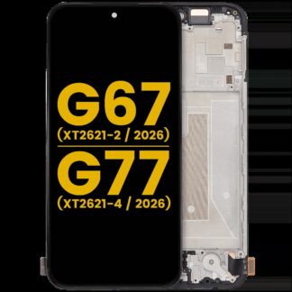 OLED Display mit Rahmen für Motorola G67 (XT2621-2 / 2026) / G77 (XT2621-4 / 2026) (professionell aufgearbeitet)