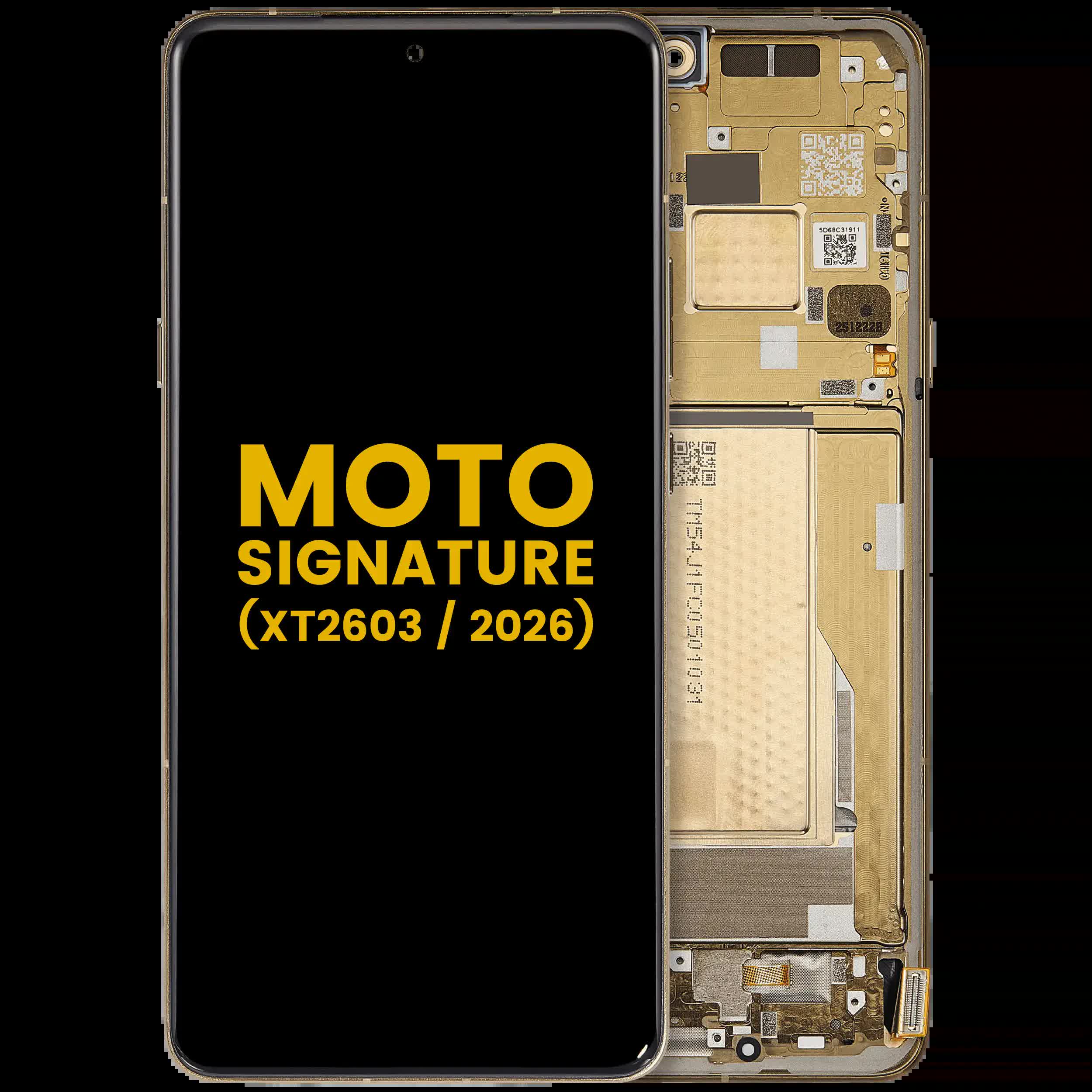 OLED Display mit Rahmen für Motorola Moto Signature (XT2603/ 2026) (professionell aufgearbeitet) (Martini Olive)