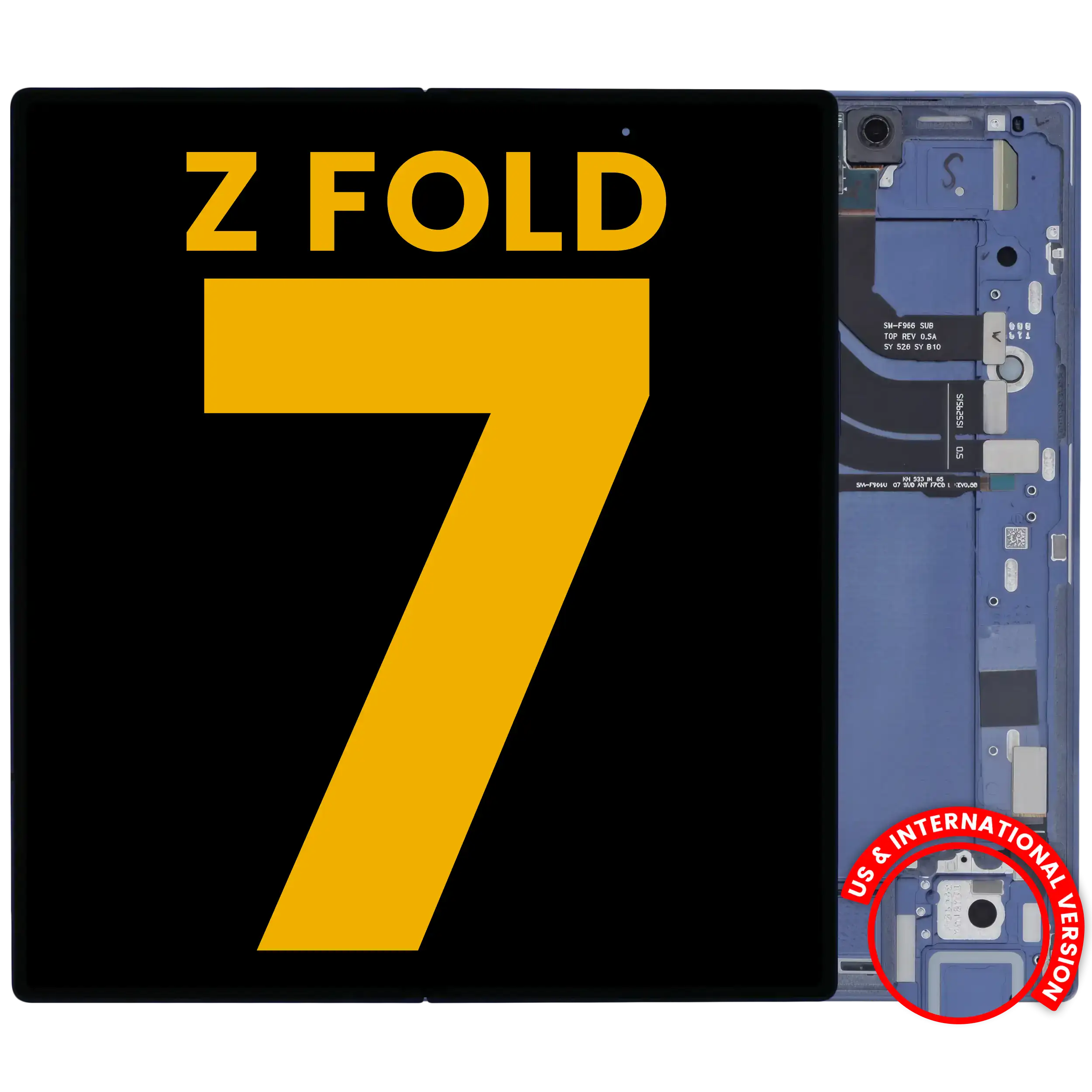 Inner OLED Display mit Rahmen für Samsung Galaxy Z Fold 7 5G (US & International) (professionell aufgearbeitet) (Mint) – Bild 5