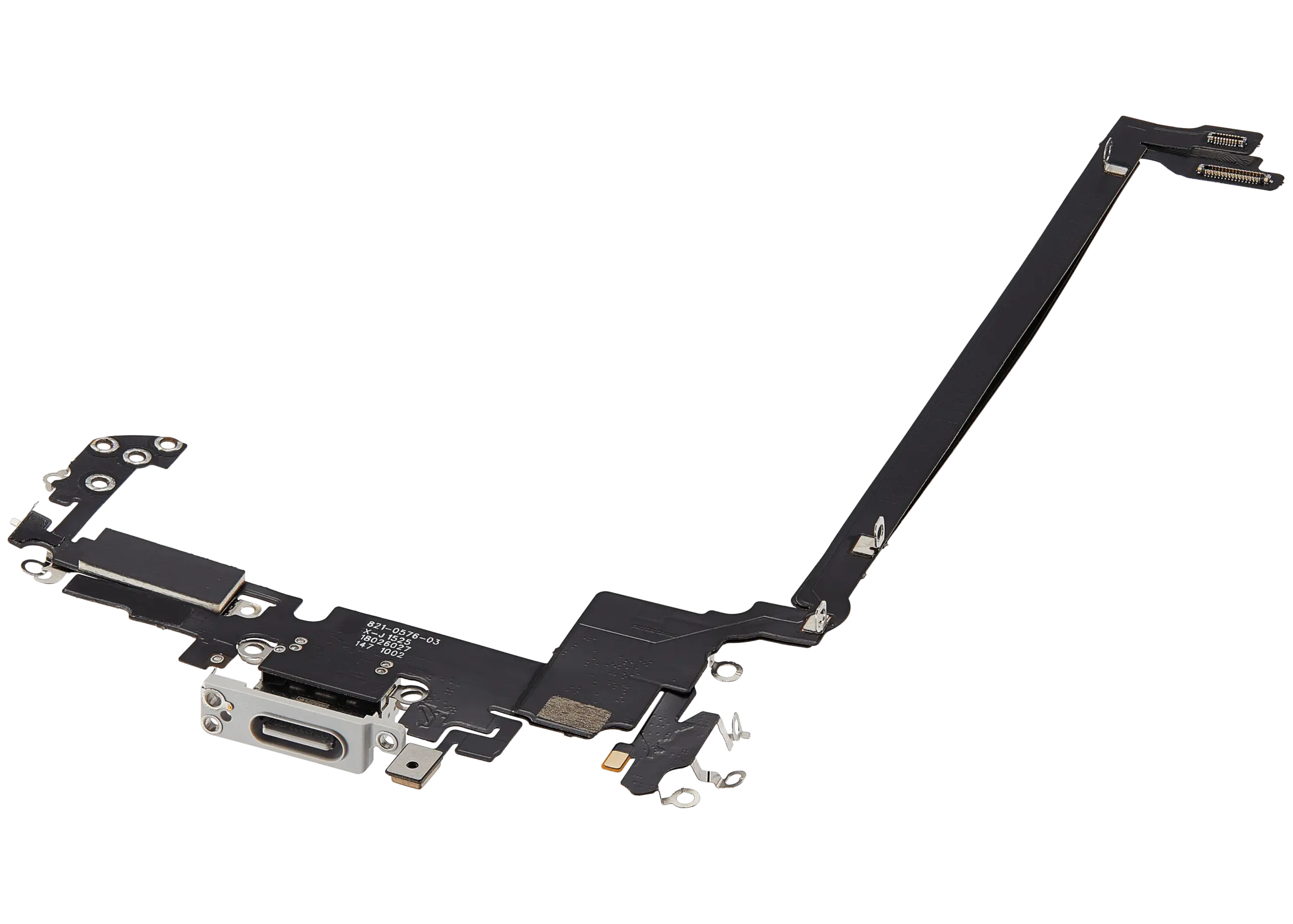 Ladebuchse Flexkabel für iPhone 17 Pro max (Aftermarket Plus) (US-Version) (Silver (Silber)) – Bild 4