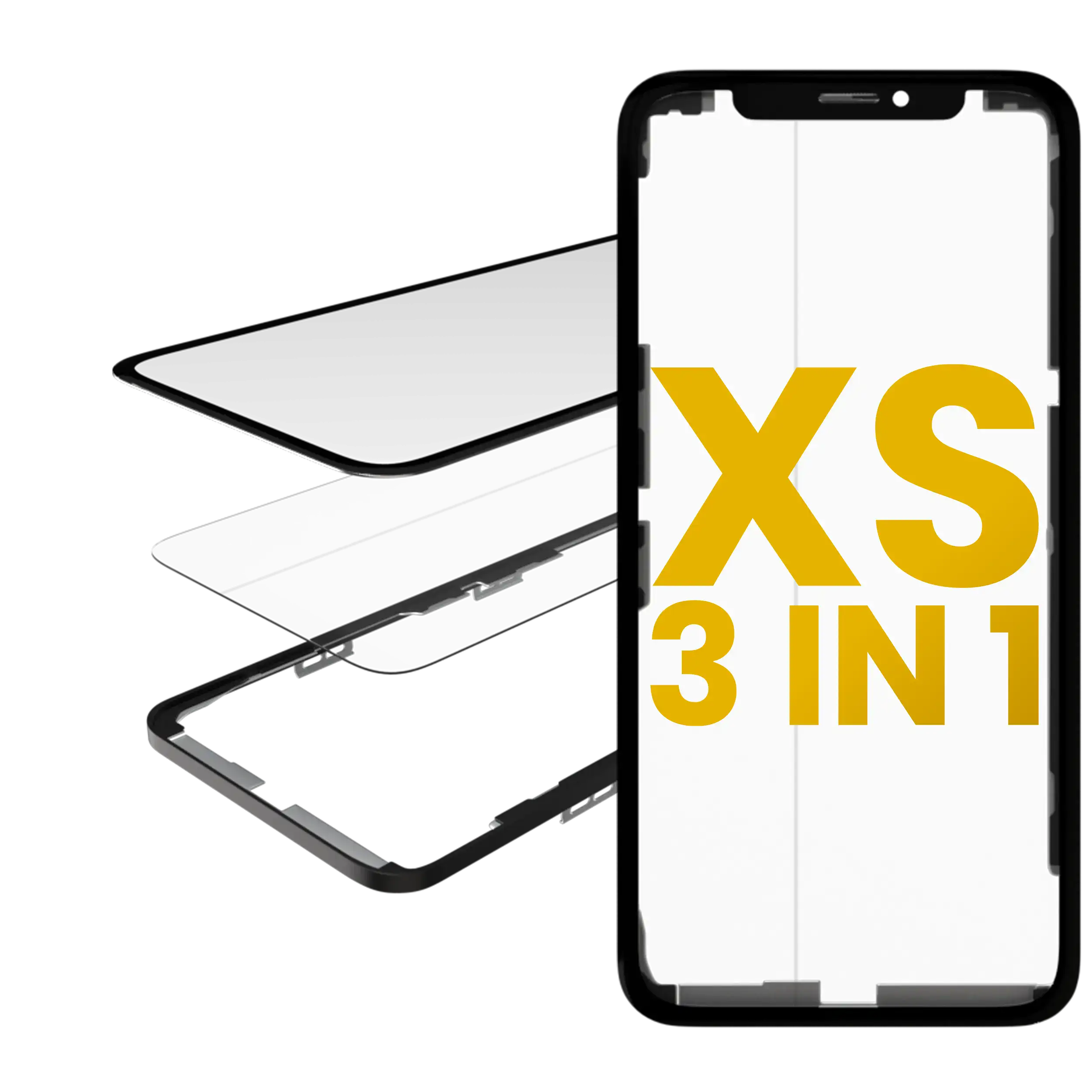 3 in 1 Short Flex (Touchscreen-Digitizer Touch mit Glas + OCA) für iPhone XS Max (OCA Master) – Bild 2