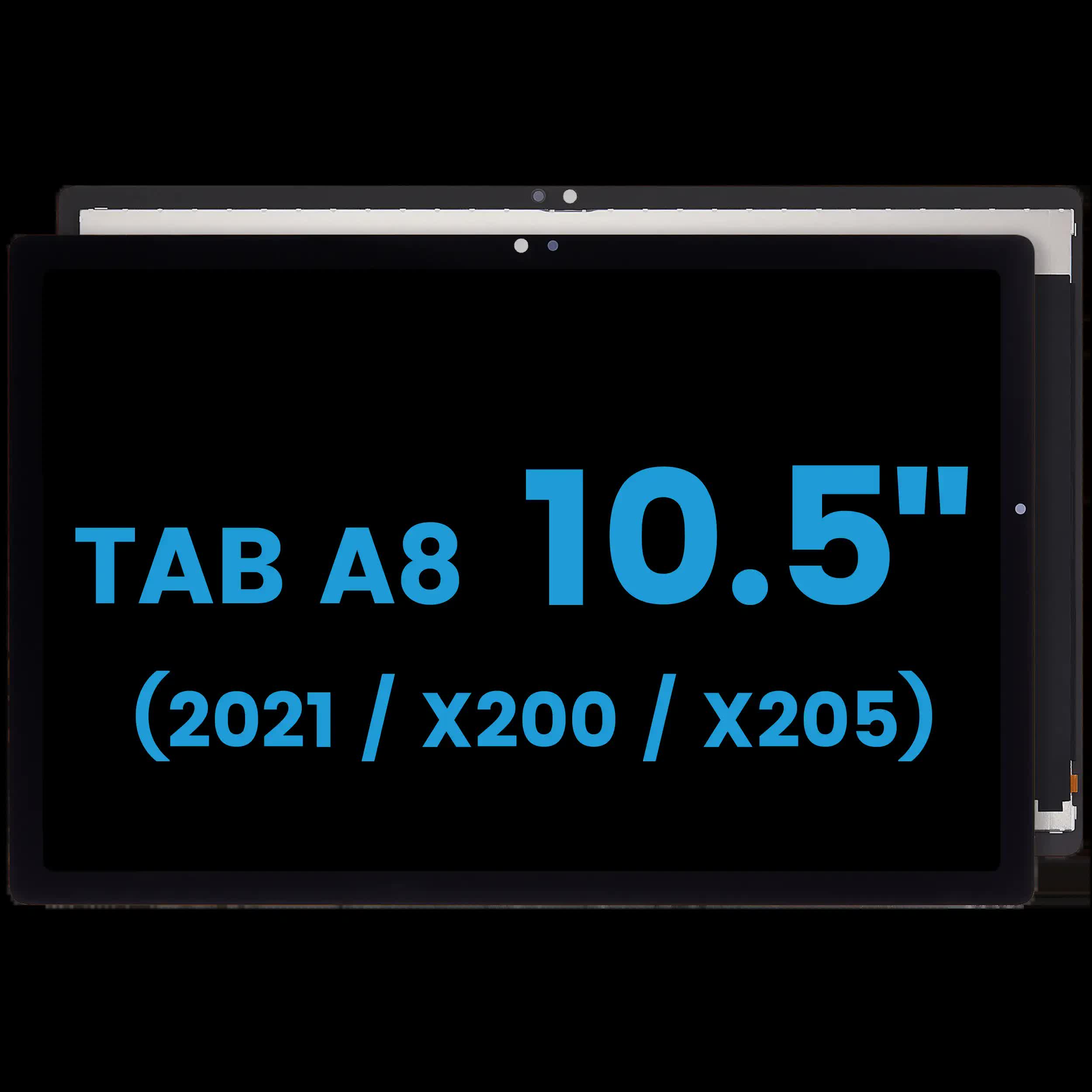 LCD Display ohne Rahmen für Samsung Galaxy Tab A8 10.5" (2021) (X200 / X205) (Aftermarket) (Black (Schwarz))