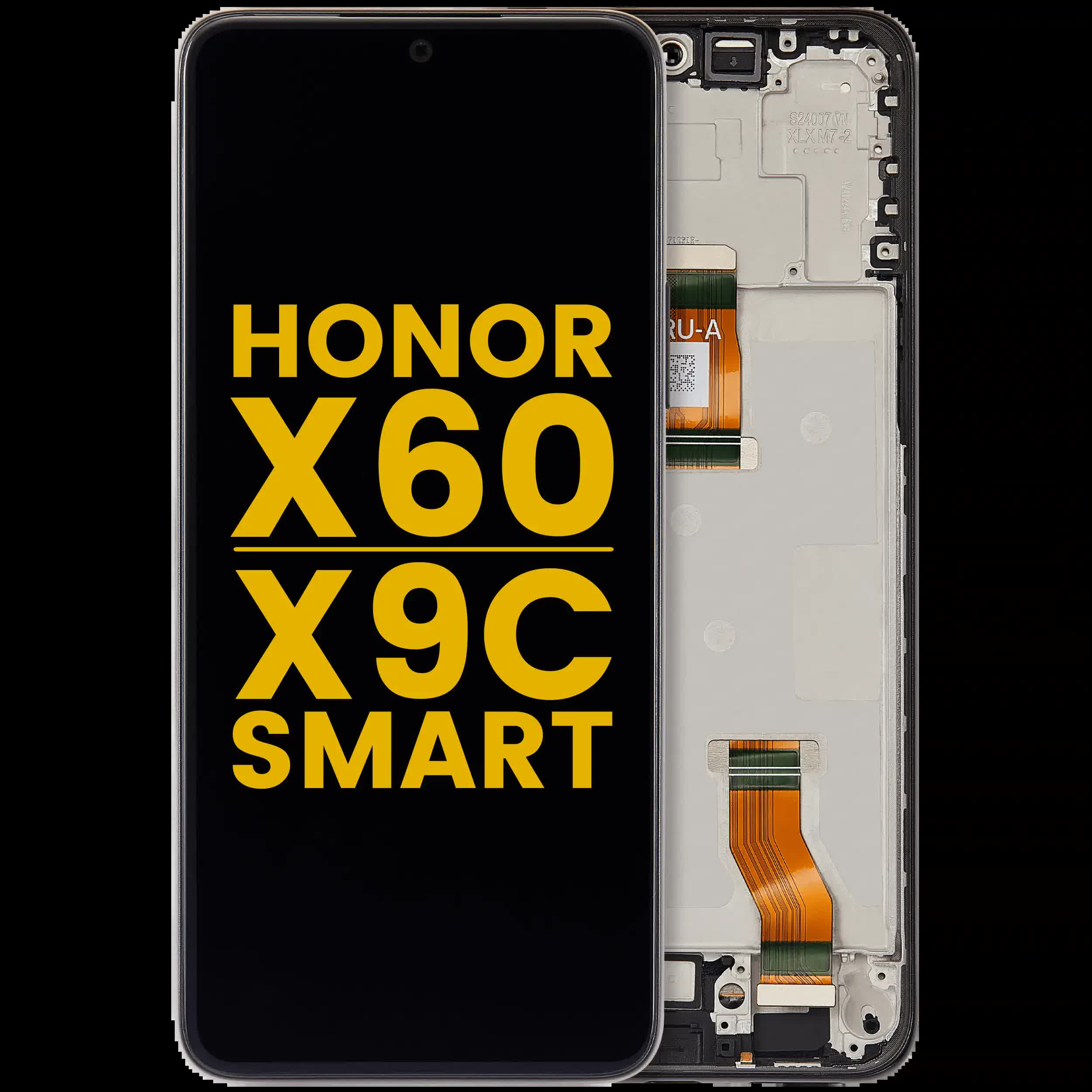 LCD Display mit Rahmen für Honor X60 / X9c Smart (professionell aufgearbeitet) (Black (Schwarz))