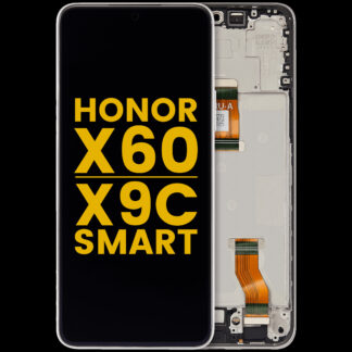 LCD Display mit Rahmen für Honor X60 / X9c Smart (professionell aufgearbeitet) (Silver (Silber))