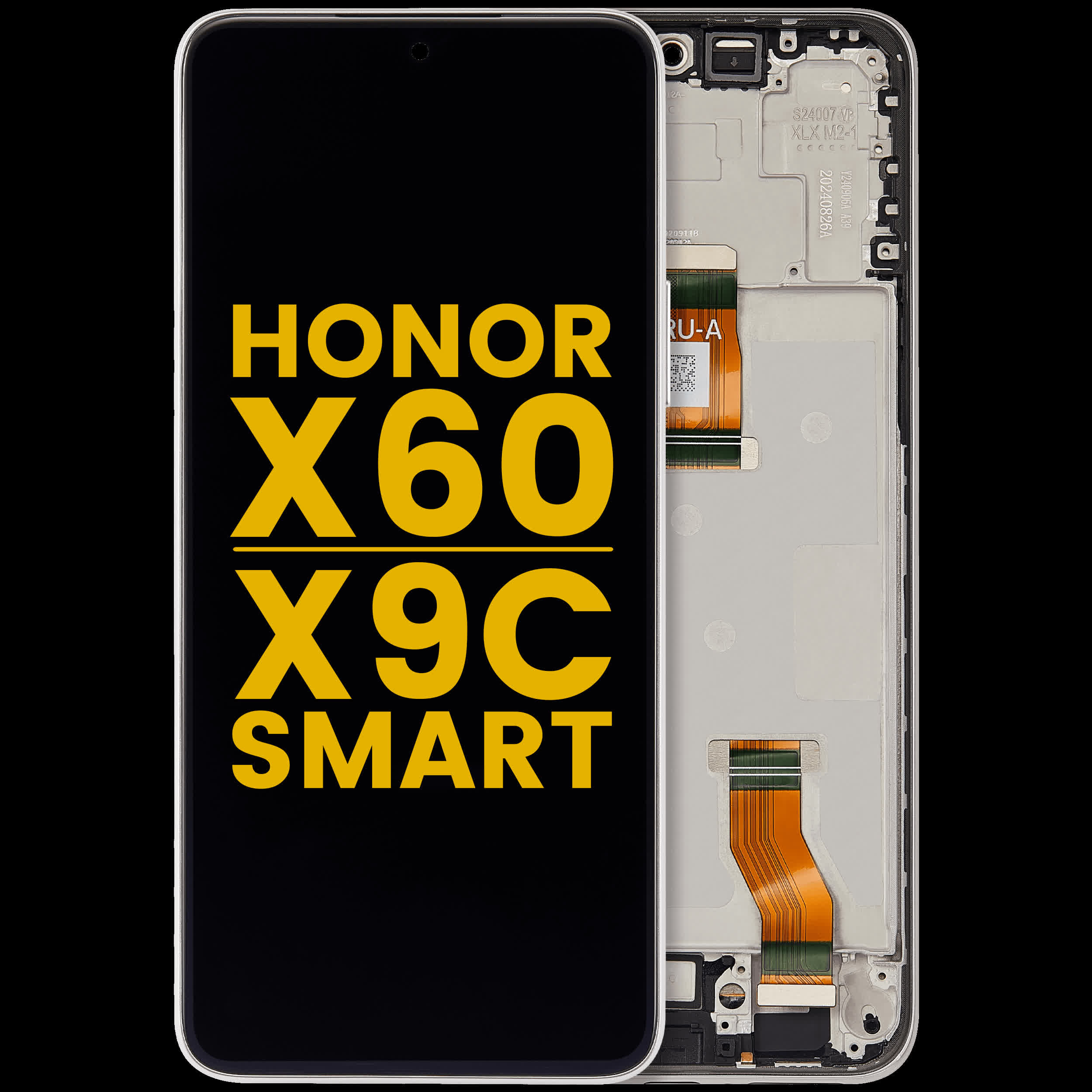 LCD Display mit Rahmen für Honor X60 / X9c Smart (professionell aufgearbeitet) (Silver (Silber))