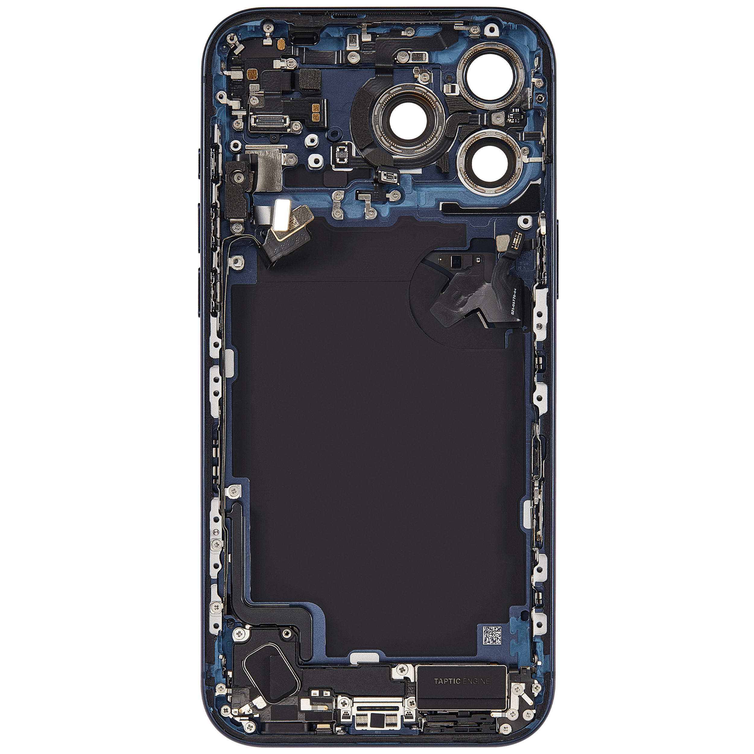Rückgehäuse mit Ladebuchsen-Flex und Kleinteilen für iPhone 17 Pro Max (US-Version) (ausgebautes Originalteil: Grade B) (Deep Blue) – Bild 4