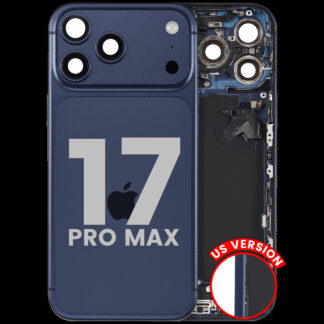 Rückgehäuse mit Ladebuchsen-Flex und Kleinteilen für iPhone 17 Pro Max (US-Version) (ausgebautes Originalteil: Grade B) (Deep Blue)