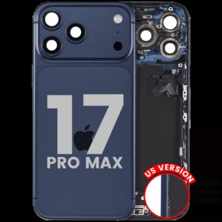Rückgehäuse mit Ladebuchsen-Flex und Kleinteilen für iPhone 17 Pro Max (US-Version) (ausgebautes Originalteil: Grade C) (Deep Blue)