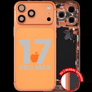 Rückgehäuse mit Ladebuchsen-Flex und Kleinteilen für iPhone 17 Pro Max (EU / globale Version) (ausgebautes Originalteil: Grade B) (Cosmic Orange)