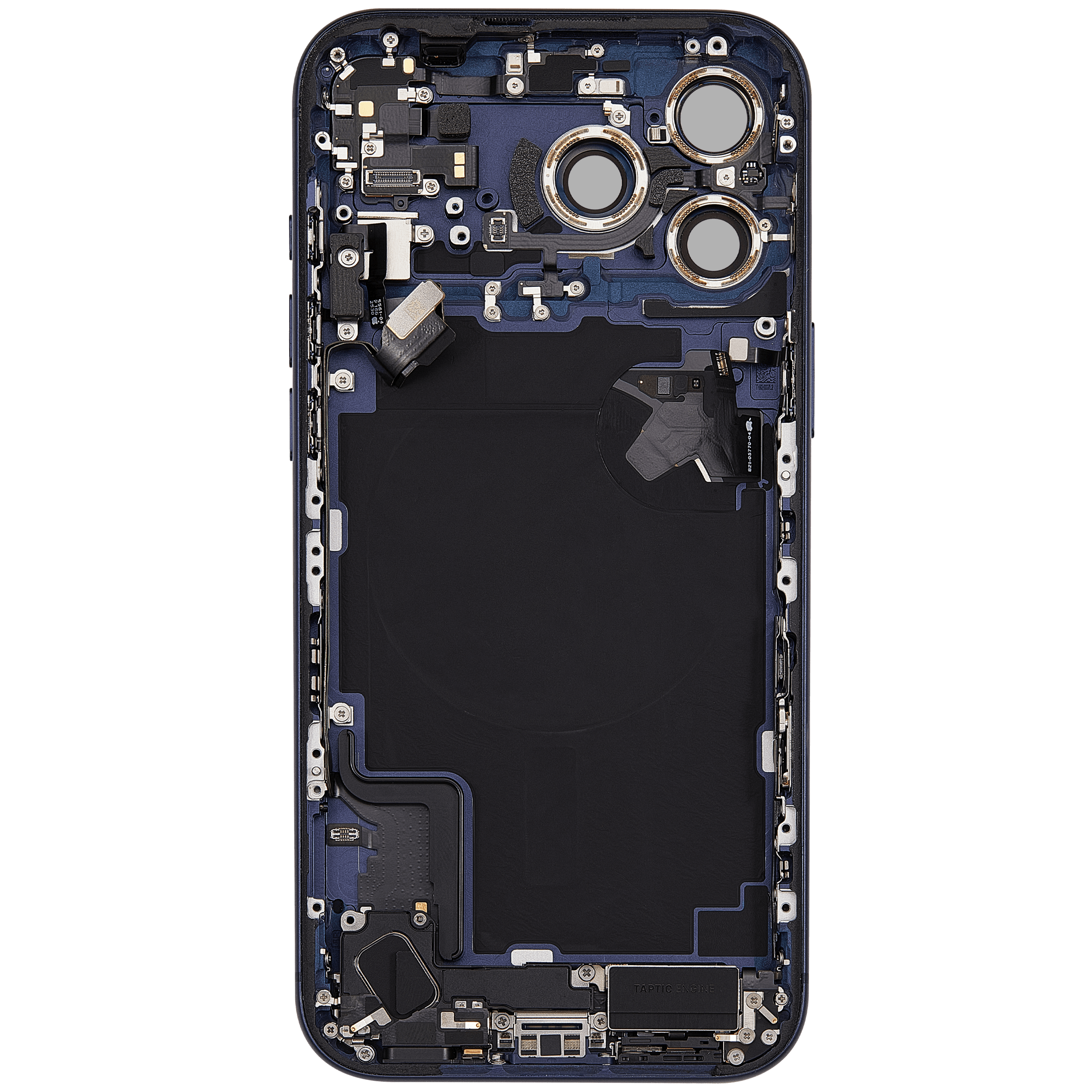 Rückgehäuse mit Ladebuchsen-Flex und Kleinteilen für iPhone 17 Pro Max (EU / globale Version) (ausgebautes Originalteil: Grade B) (Deep Blue) – Bild 4