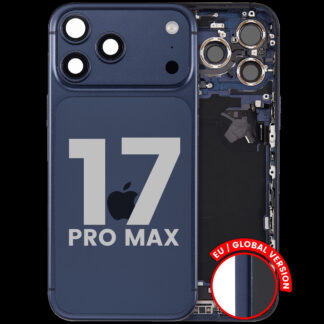 Rückgehäuse mit Ladebuchsen-Flex und Kleinteilen für iPhone 17 Pro Max (EU / globale Version) (ausgebautes Originalteil: Grade B) (Deep Blue)