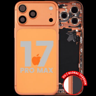 Rückgehäuse mit Ladebuchsen-Flex und Kleinteilen für iPhone 17 Pro Max (EU / globale Version) (ausgebautes Originalteil: Grade C) (Cosmic Orange)