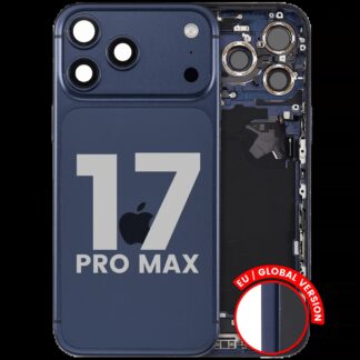 Rückgehäuse mit Ladebuchsen-Flex und Kleinteilen für iPhone 17 Pro Max (EU / globale Version) (ausgebautes Originalteil: Grade C) (Deep Blue)