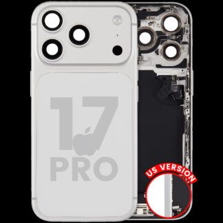 Rückgehäuse mit Ladebuchsen-Flex und Kleinteilen für iPhone 17 Pro (US-Version) (ausgebautes Originalteil: Grade B) (Silver (Silber))