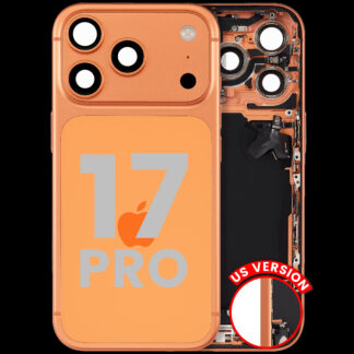 Rückgehäuse mit Ladebuchsen-Flex und Kleinteilen für iPhone 17 Pro (US-Version) (ausgebautes Originalteil: Grade B) (Cosmic Orange)