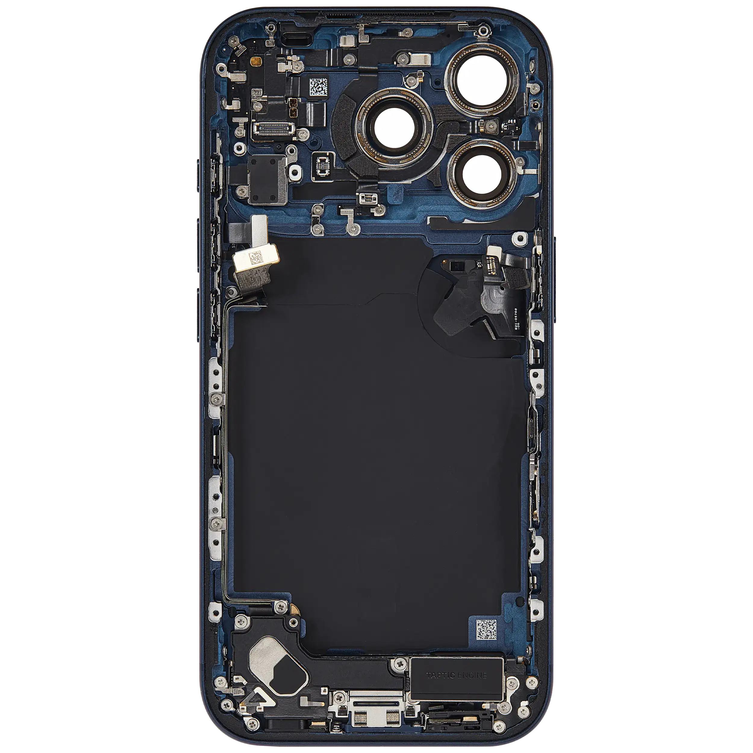 Rückgehäuse mit Ladebuchsen-Flex und Kleinteilen für iPhone 17 Pro (US-Version) (ausgebautes Originalteil: Grade B) (Deep Blue) – Bild 4