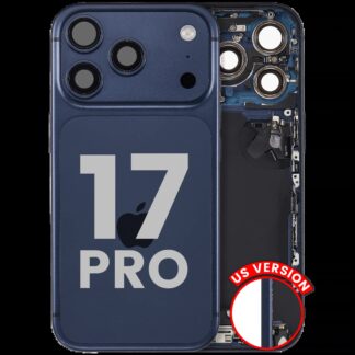 Rückgehäuse mit Ladebuchsen-Flex und Kleinteilen für iPhone 17 Pro (US-Version) (ausgebautes Originalteil: Grade B) (Deep Blue)