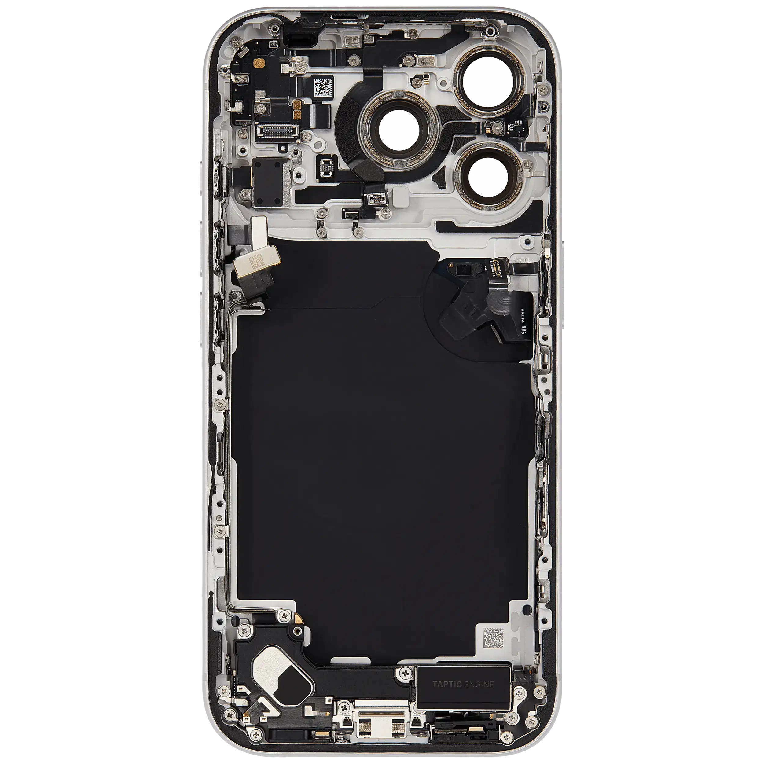 Rückgehäuse mit Ladebuchsen-Flex und Kleinteilen für iPhone 17 Pro (US-Version) (ausgebautes Originalteil: Grade C) (Silver (Silber)) – Bild 4