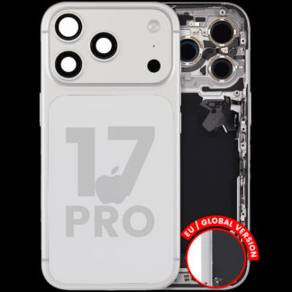 Rückgehäuse mit Ladebuchsen-Flex und Kleinteilen für iPhone 17 Pro (EU / globale Version) (ausgebautes Originalteil: Grade B) (Silver (Silber))