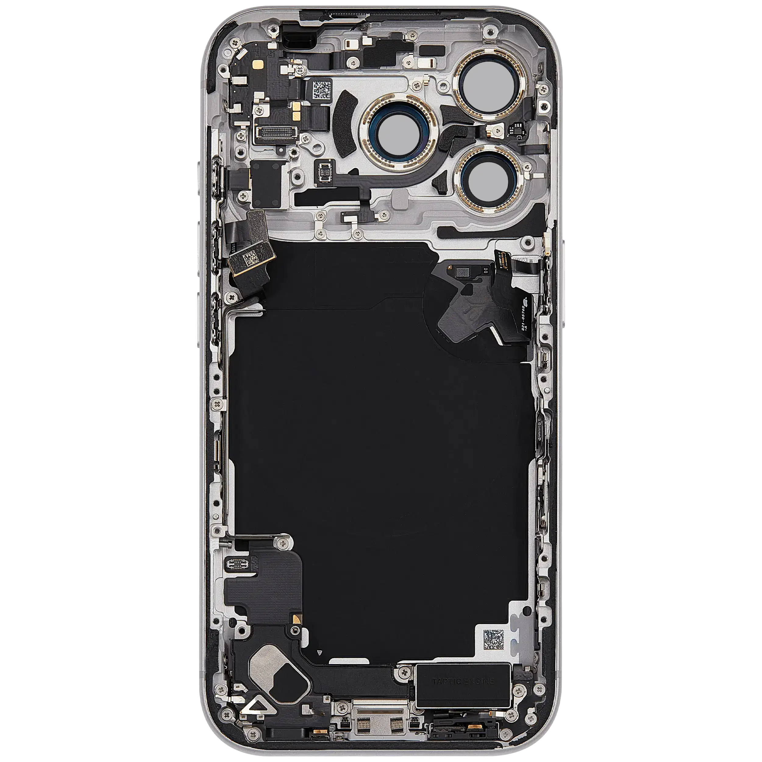 Rückgehäuse mit Ladebuchsen-Flex und Kleinteilen für iPhone 17 Pro (EU / globale Version) (ausgebautes Originalteil: Grade C) (Silver (Silber)) – Bild 4