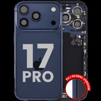 Rückgehäuse mit Ladebuchsen-Flex und Kleinteilen für iPhone 17 Pro (EU / globale Version) (ausgebautes Originalteil: Grade C) (Deep Blue)