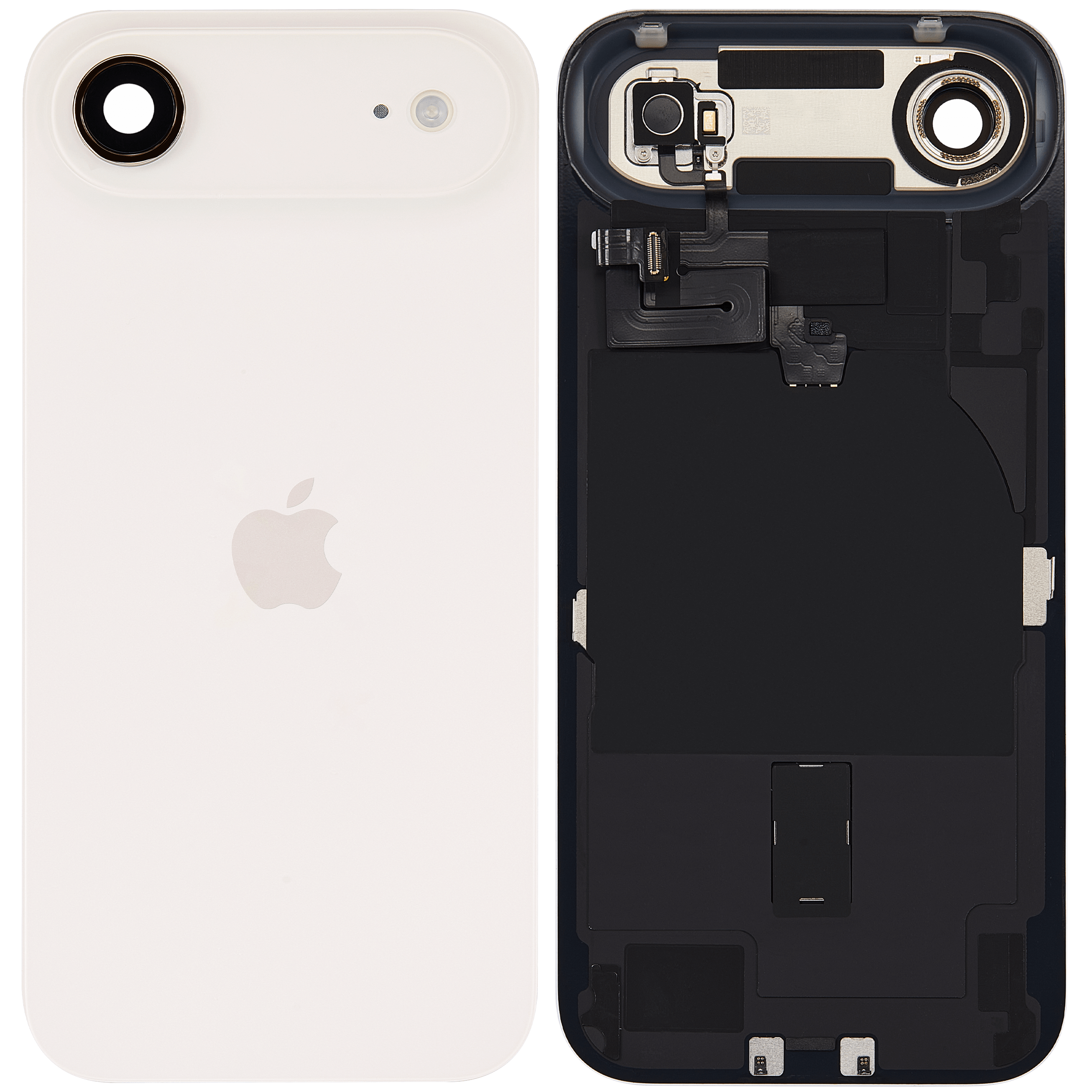 Rückglas mit MagSafe Magnet & NFC & Taschenlampen-Flexkabel für iPhone Air (ausgebautes Originalteil: Grade A) (Light Gold) – Bild 2