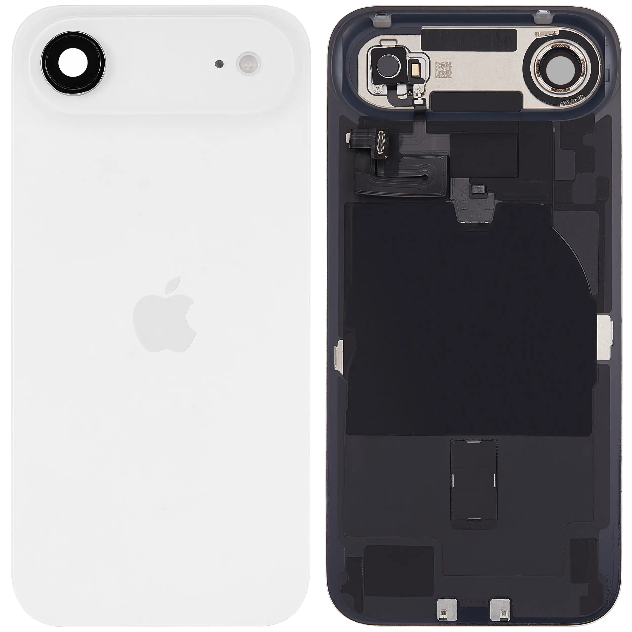 Rückglas mit MagSafe Magnet & NFC & Taschenlampen-Flexkabel für iPhone Air (ausgebautes Originalteil: Grade C) (Cloud White) – Bild 2