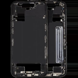 Mittelrahmen mit Ladebuchsen-Flex und Kleinteilen für iPhone Air (US / EU Version) (ausgebautes Originalteil: Grade B) (Space Black)