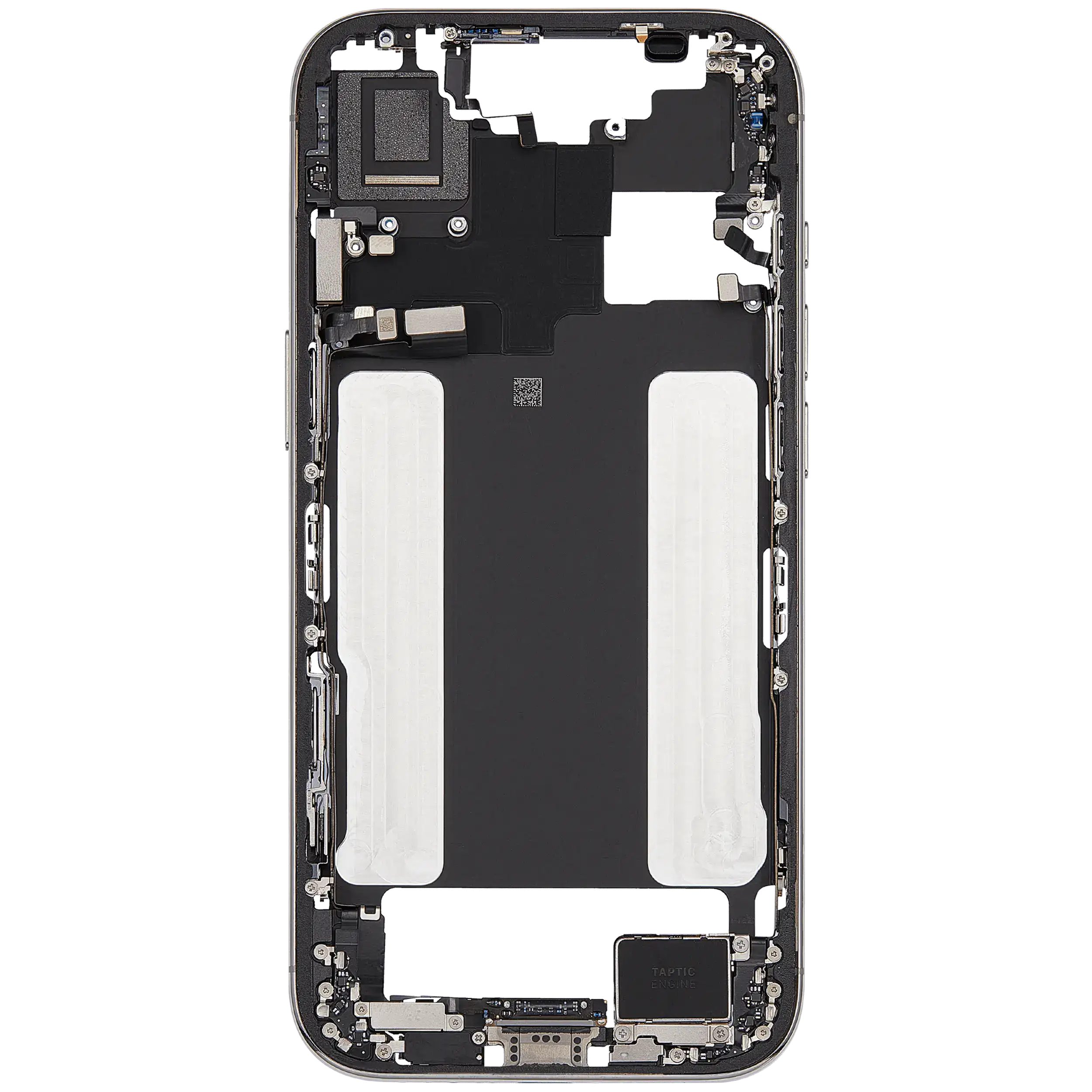 Mittelrahmen mit Ladebuchsen-Flex und Kleinteilen für iPhone Air (US / EU Version) (ausgebautes Originalteil: Grade B) (Cloud White) – Bild 4