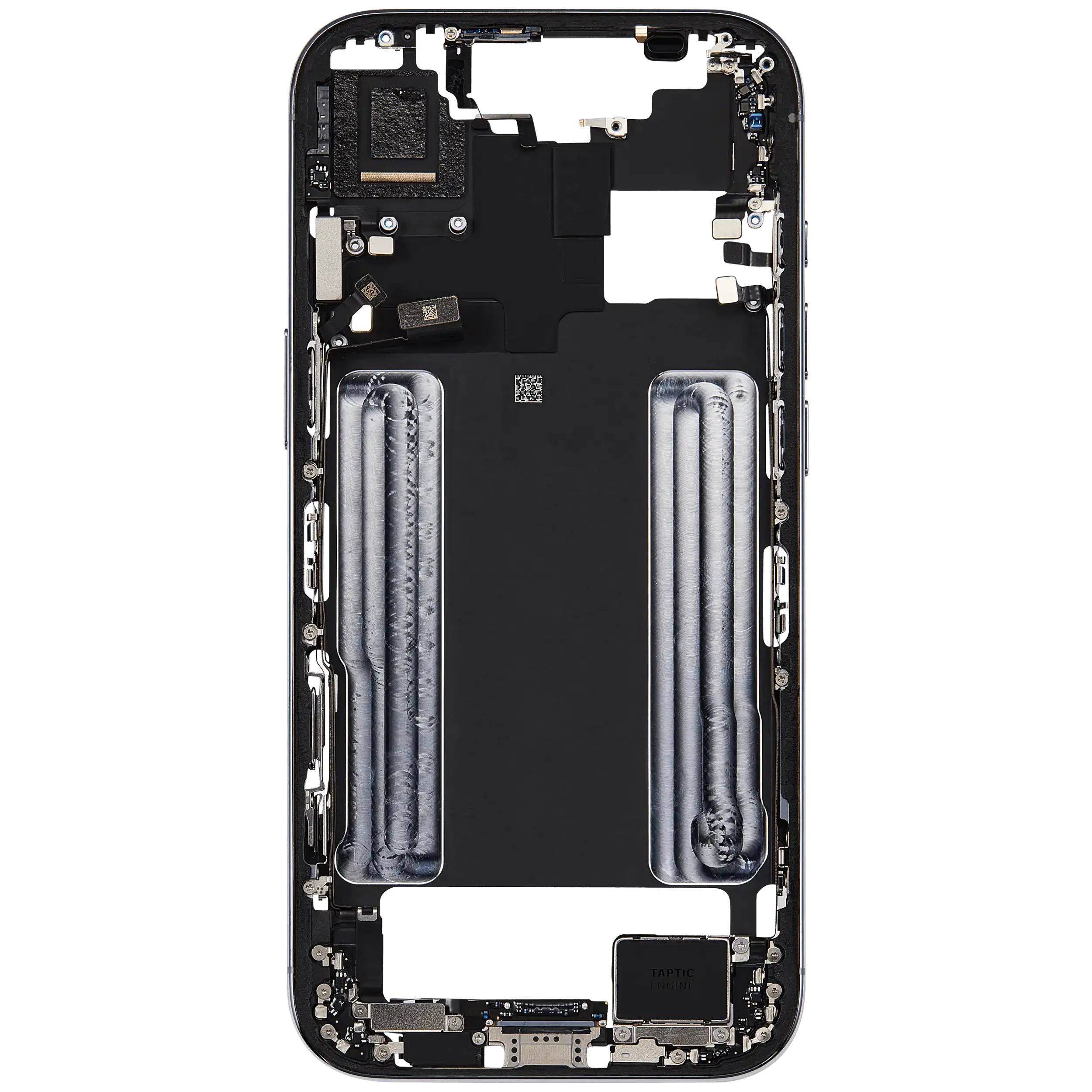 Mittelrahmen mit Ladebuchsen-Flex und Kleinteilen für iPhone Air (US / EU Version) (ausgebautes Originalteil: Grade B) (Sky Blue) – Bild 4