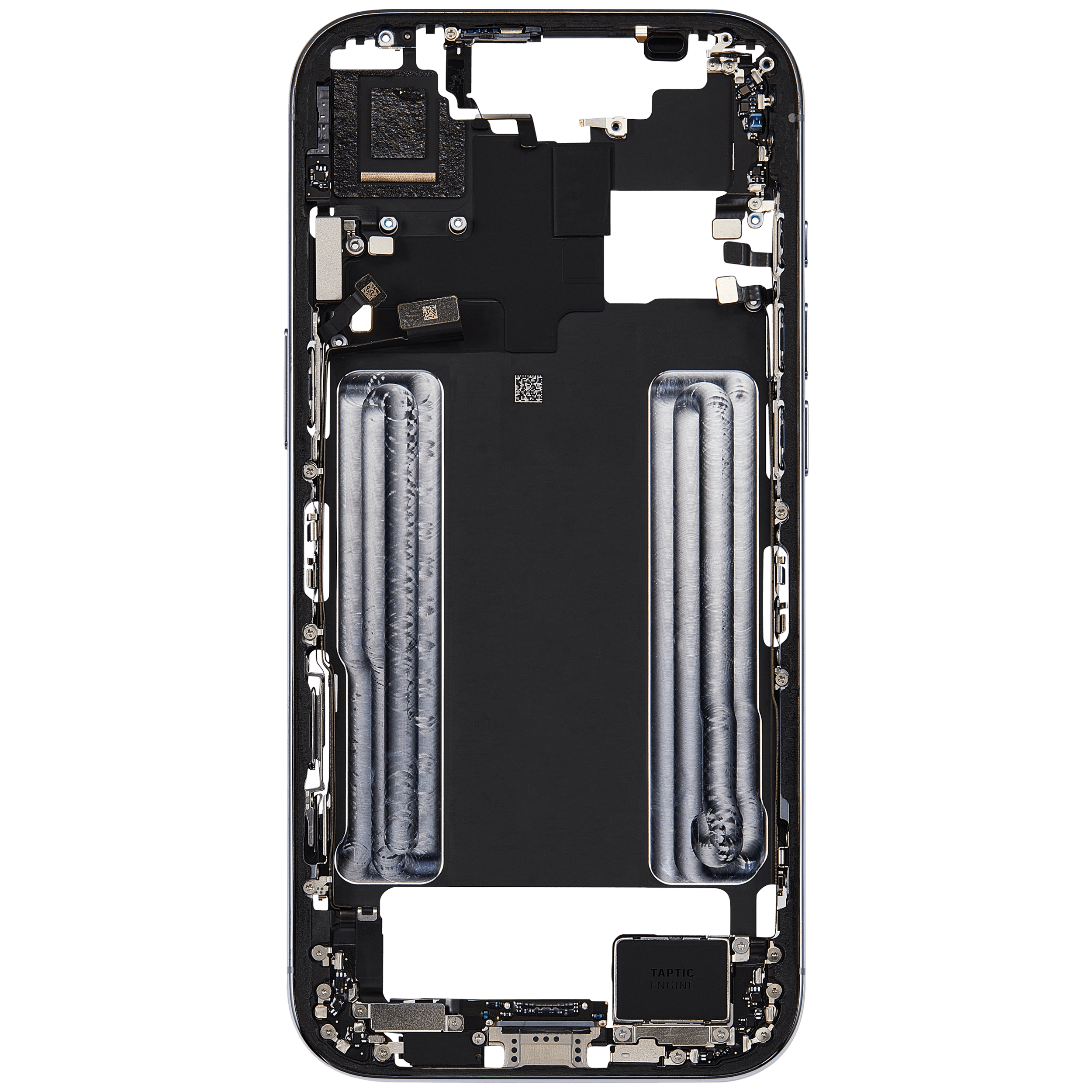 Mittelrahmen mit Ladebuchsen-Flex und Kleinteilen für iPhone Air (US / EU Version) (ausgebautes Originalteil: Grade C) (Sky Blue) – Bild 4