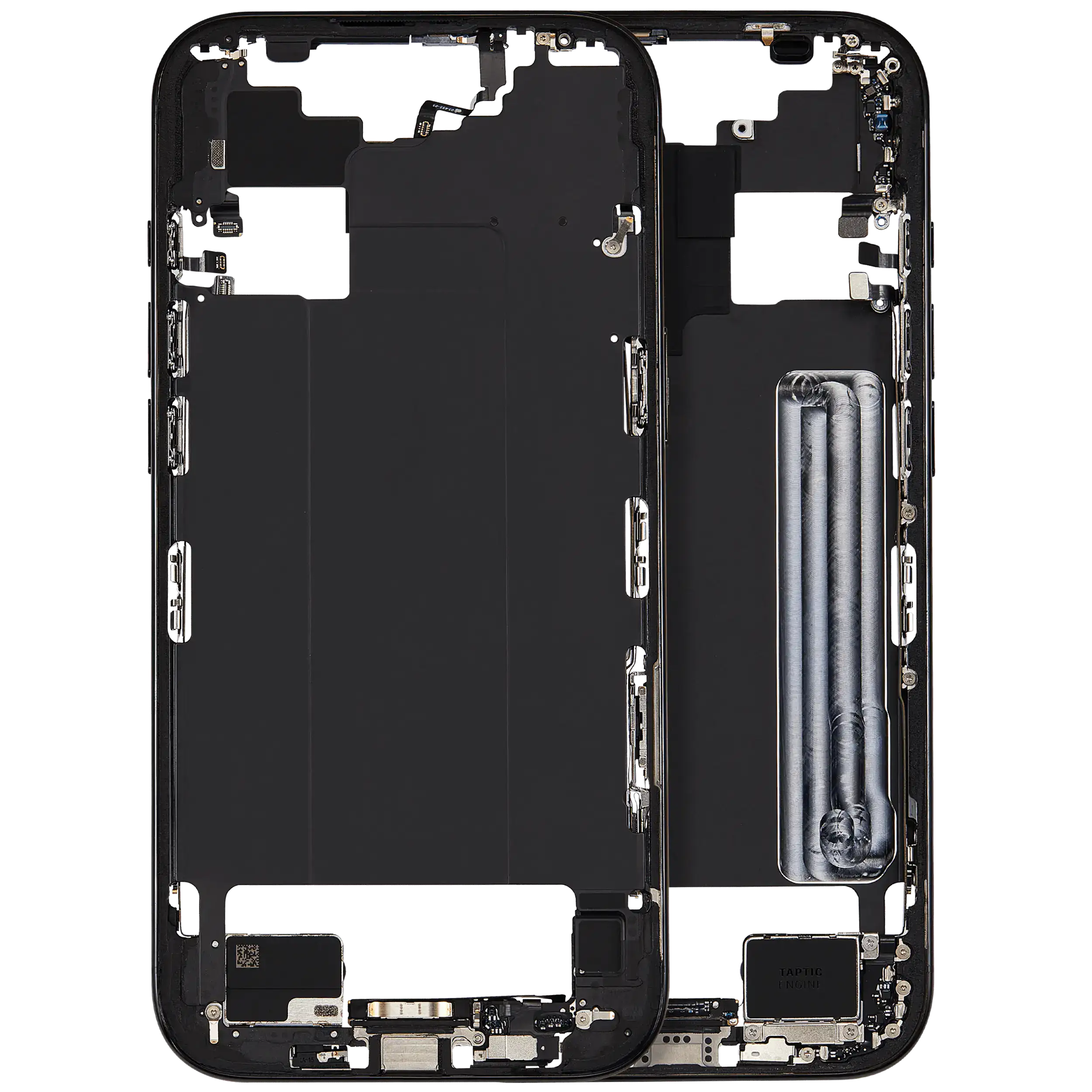 Mittelrahmen mit Kleinteilen für iPhone Air (US / EU Version) (ausgebautes Originalteil: Grade B) (Space Black) – Bild 2