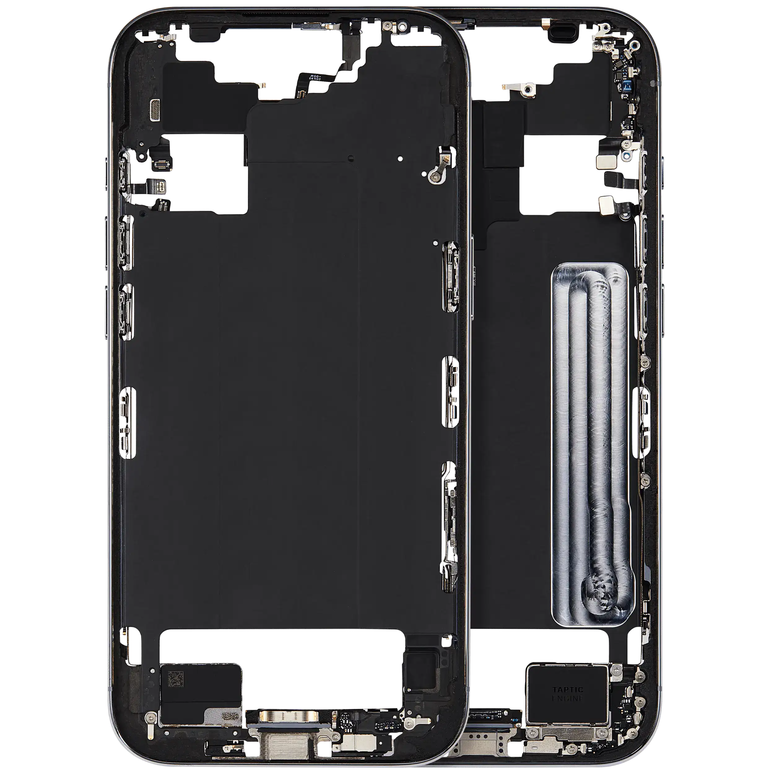 Mittelrahmen mit Kleinteilen für iPhone Air (US / EU Version) (ausgebautes Originalteil: Grade B) (Sky Blue) – Bild 5