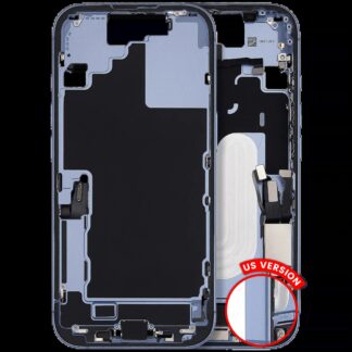 Mittelrahmen mit Ladebuchsen-Flex und Kleinteilen für iPhone 17 (US-Version) (ausgebautes Originalteil: Grade B) (Mist Blue)
