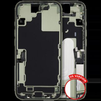 Mittelrahmen mit Ladebuchsen-Flex und Kleinteilen für iPhone 17 (US-Version) (ausgebautes Originalteil: Grade C) (Sage)