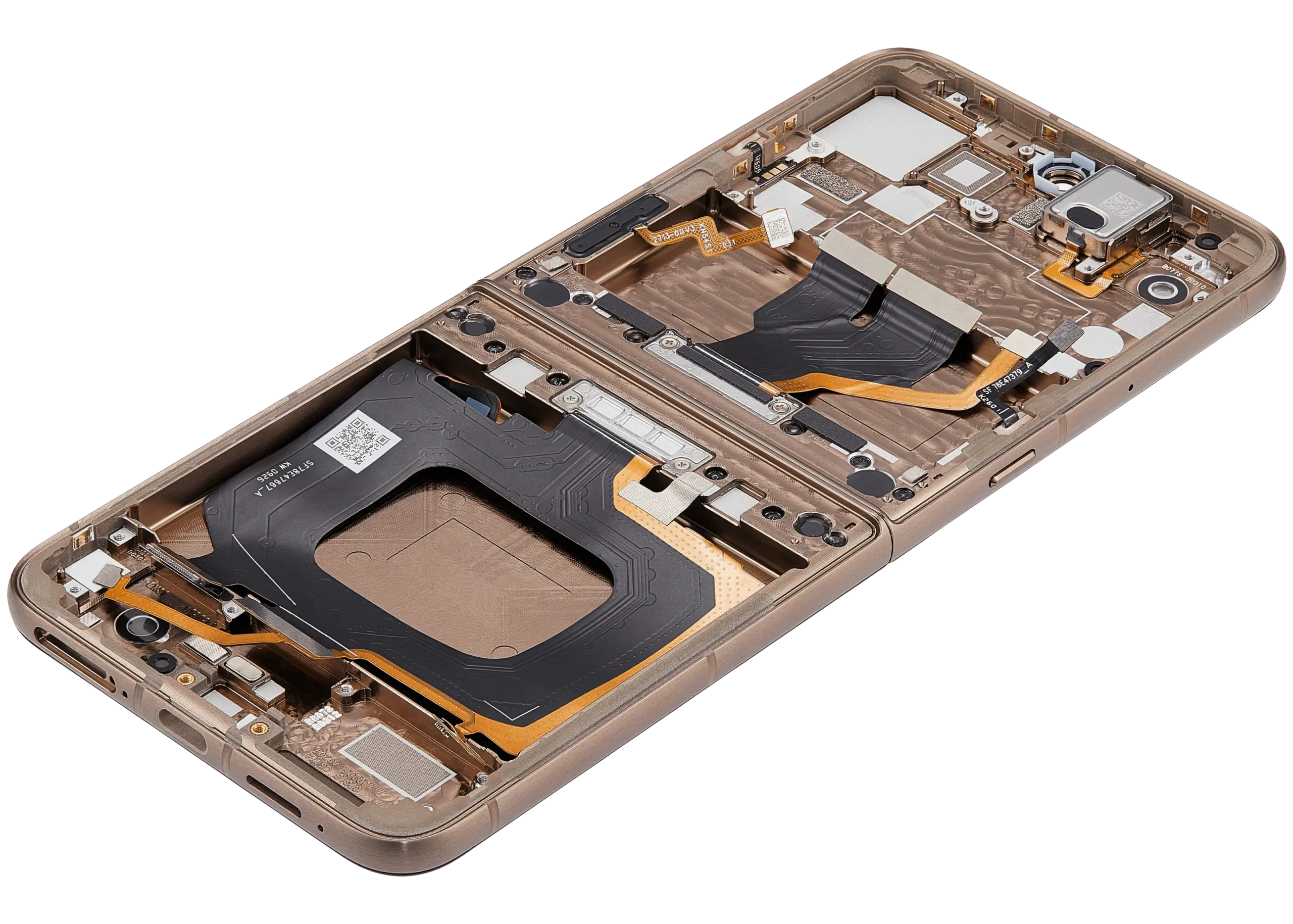 OLED Display mit Rahmen für Motorola Razr Ultra 2026 / Razr 70 Ultra (XT2655 / 2026) (professionell aufgearbeitet) (Cocoa) – Bild 4