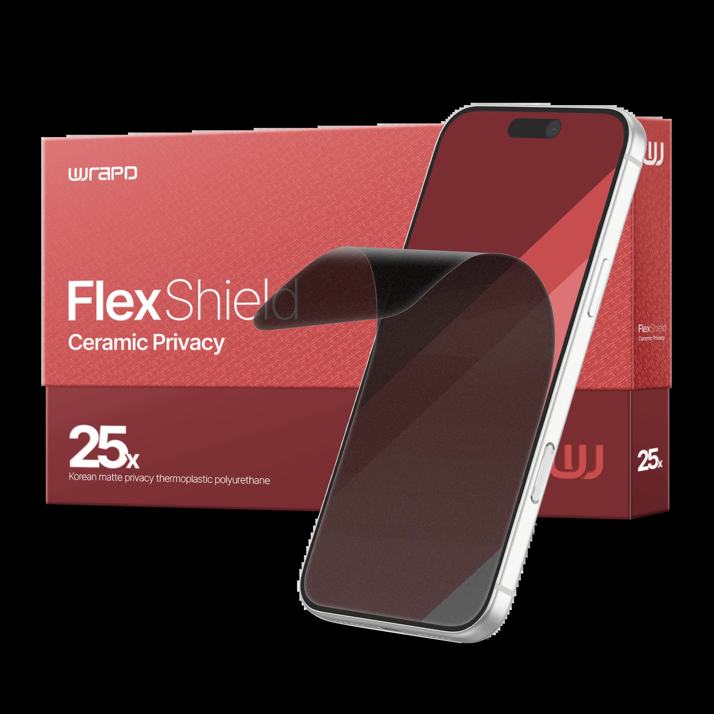 Wrapd FlexShield - TPU Display Protector Film (25er-Pack) (Matte Privacy)