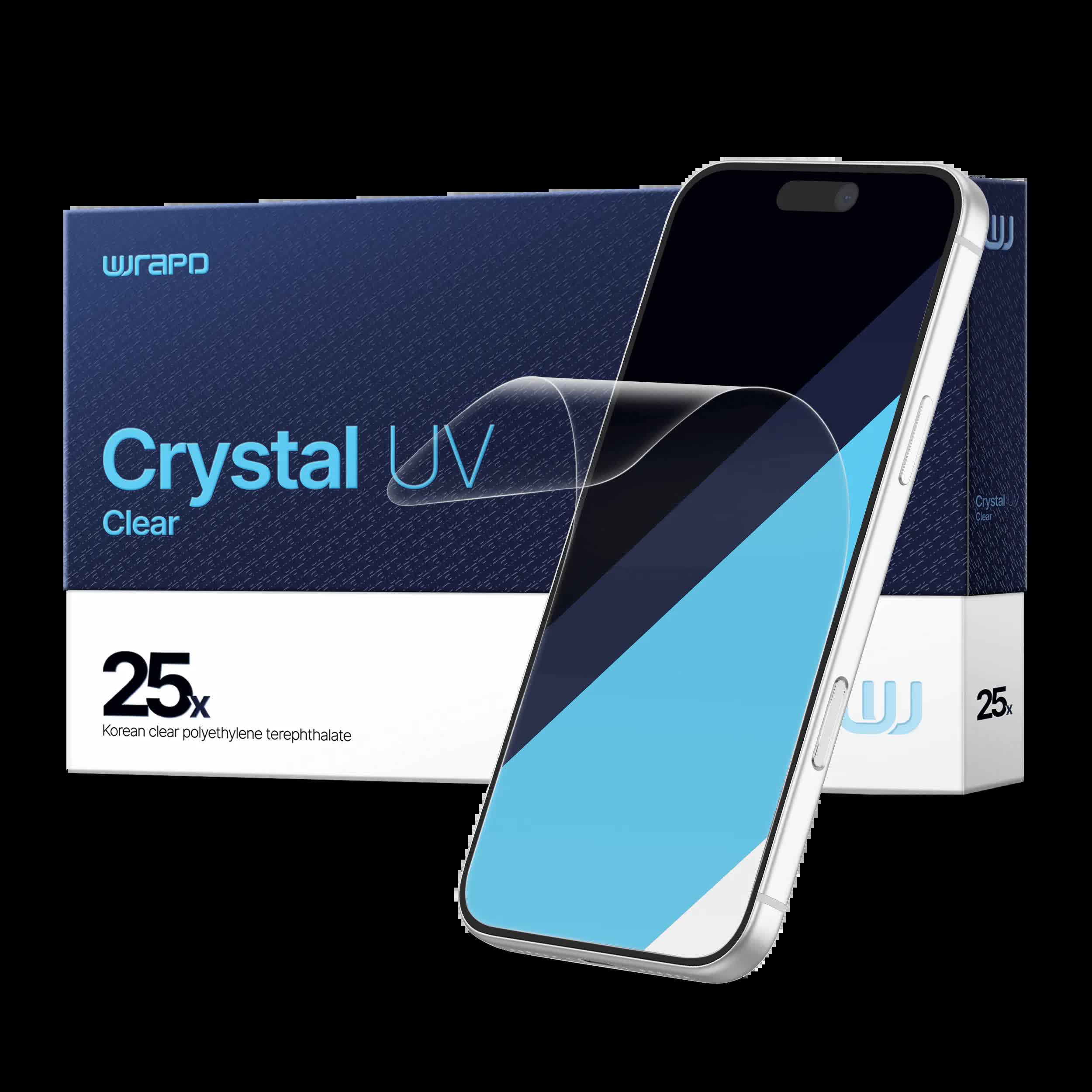 Wrapd Crystal UV - UV PET Display Protector Film (25er-Pack) (Clear (Transparent))