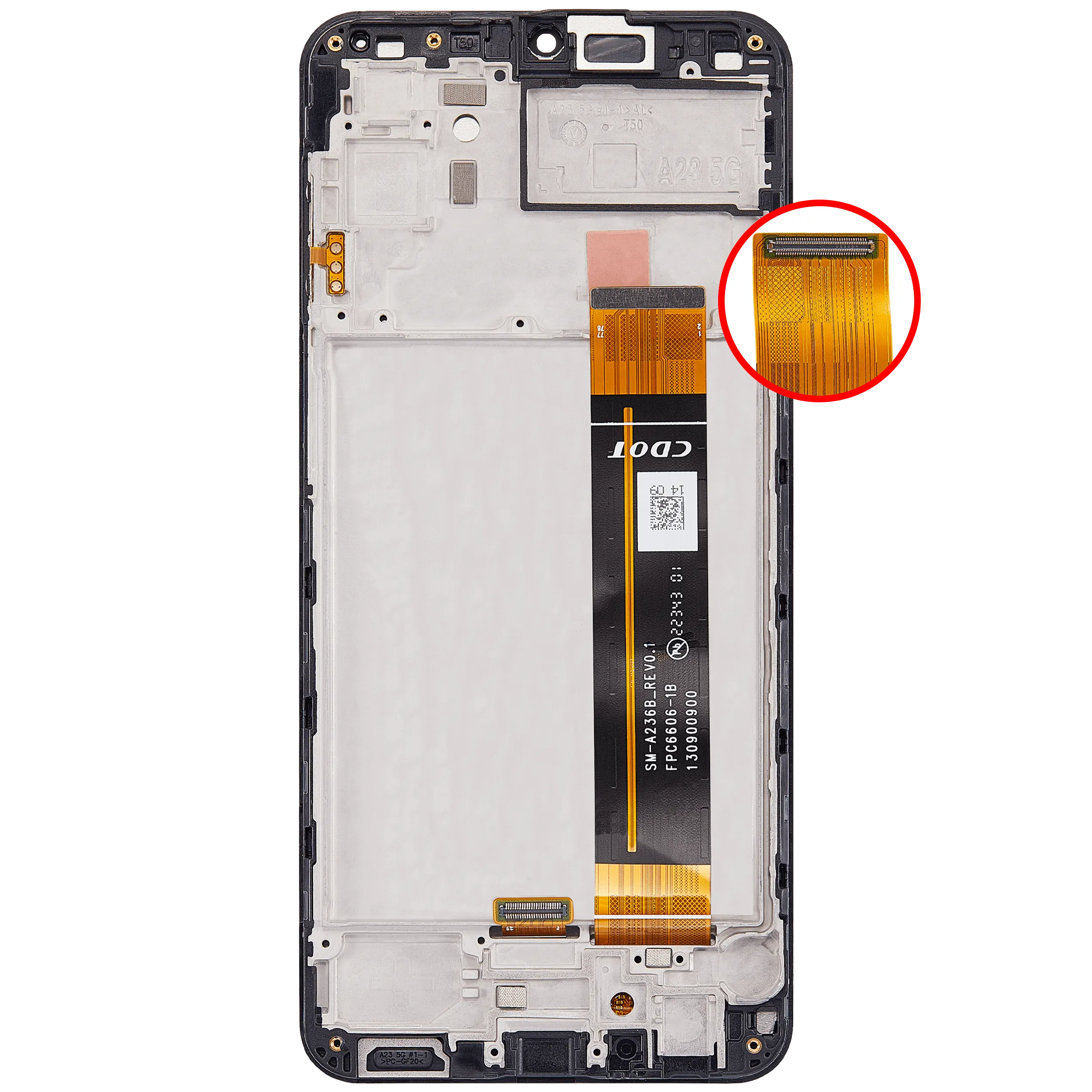 LCD Display mit Rahmen für Samsung Galaxy A23 5G (A236U/B / 2022) (North American U/B Version) (Aftermarket Plus) – Bild 4