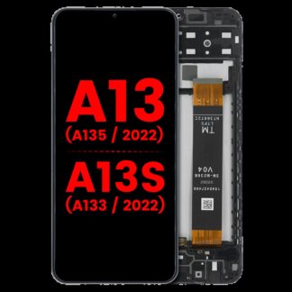 LCD Display mit Rahmen für Samsung Galaxy A13 4G (A135 / 2022) / A13s (A137 / 2022) (Aftermarket Plus)