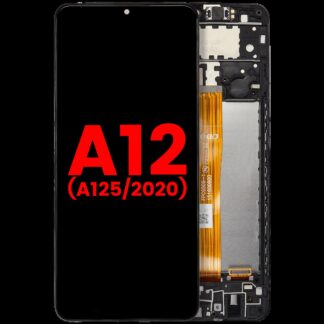 LCD Display mit Rahmen für Samsung Galaxy A12 (A125 / 2020) (Aftermarket Plus)