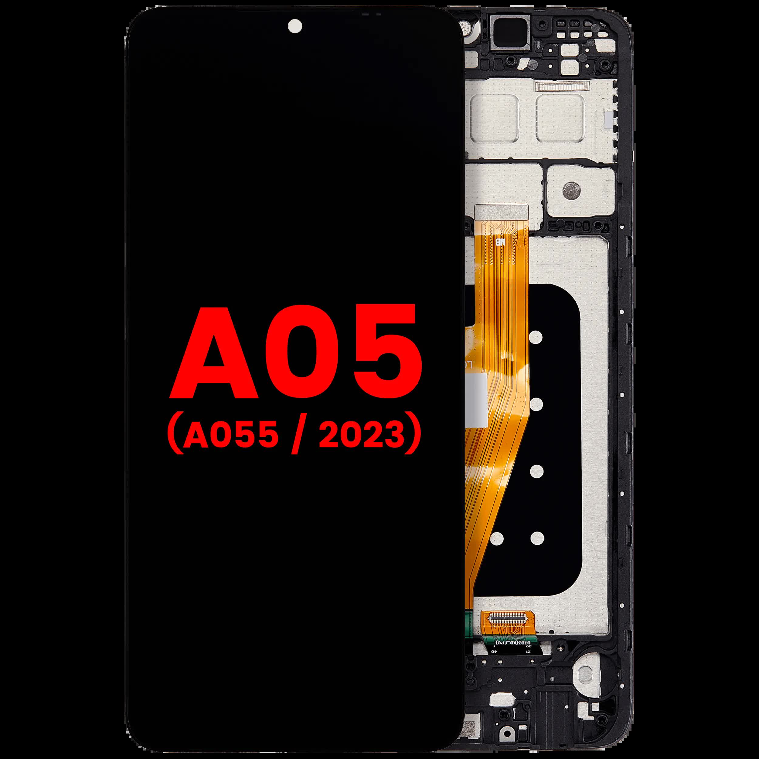 LCD Display mit Rahmen für Samsung Galaxy A05 (A055 / 2023) (Aftermarket Plus)