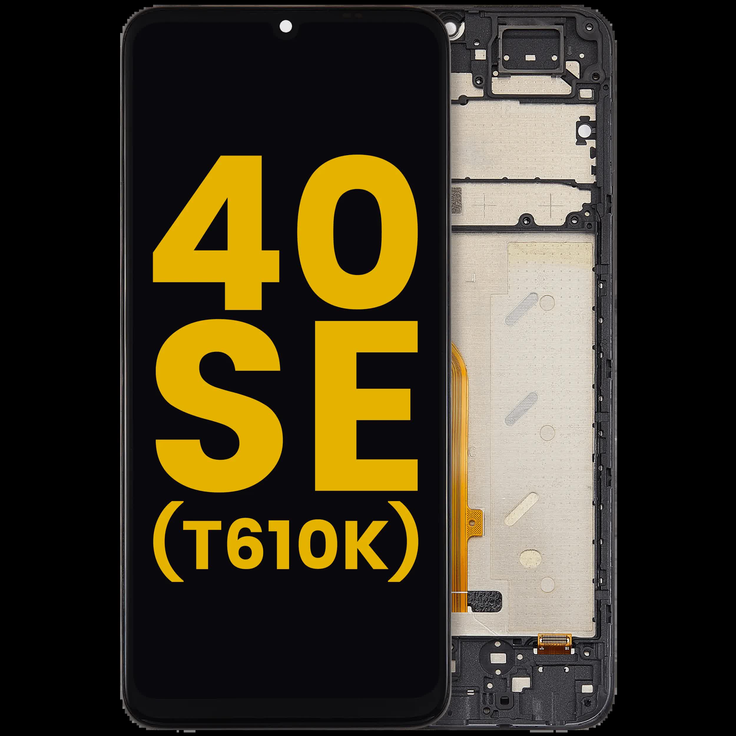 LCD Display mit Rahmen für TCL 40 SE (T610K) (professionell aufgearbeitet)