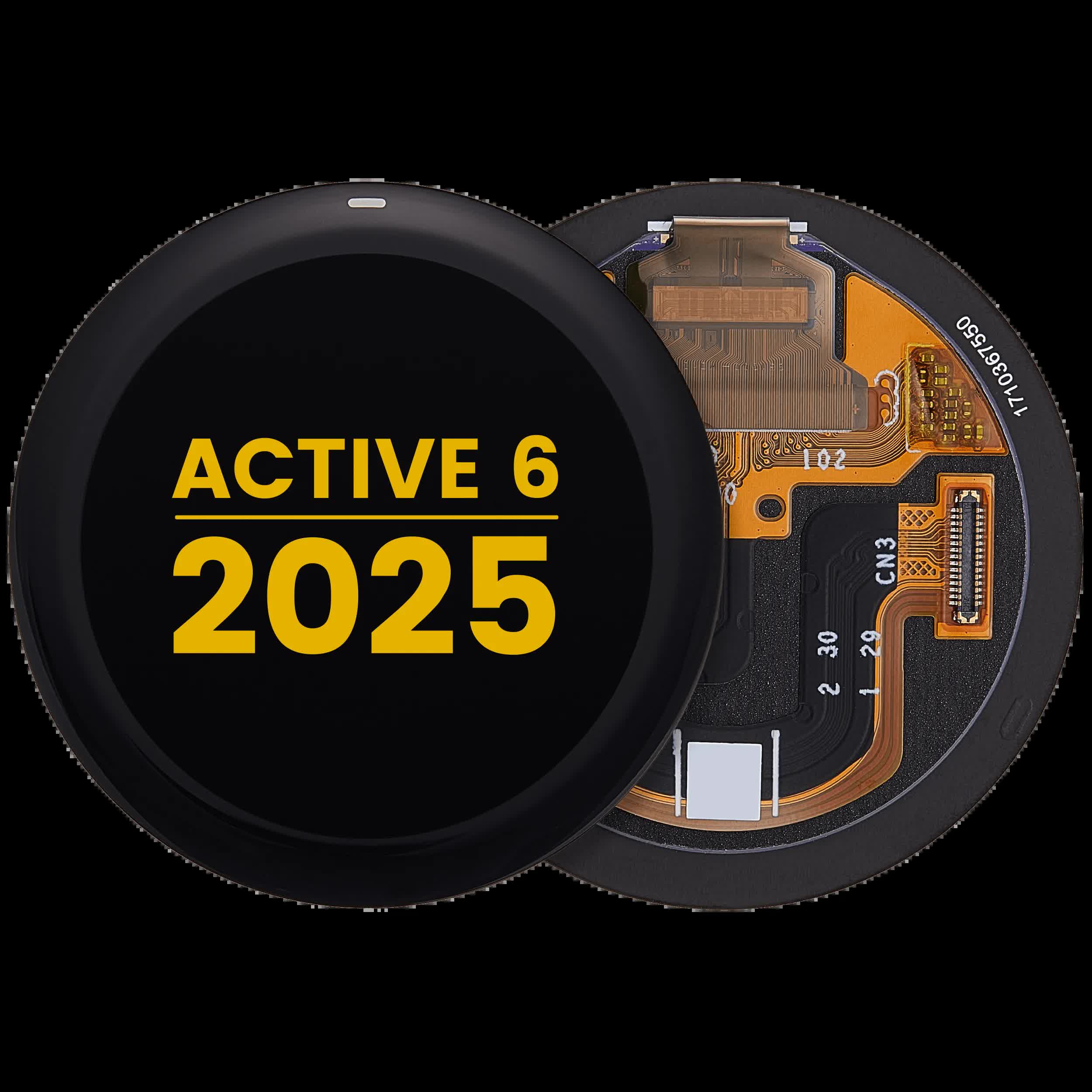 OLED Display ohne Rahmen für Garmin Active 6 (2025) (Premium) (Black (Schwarz))