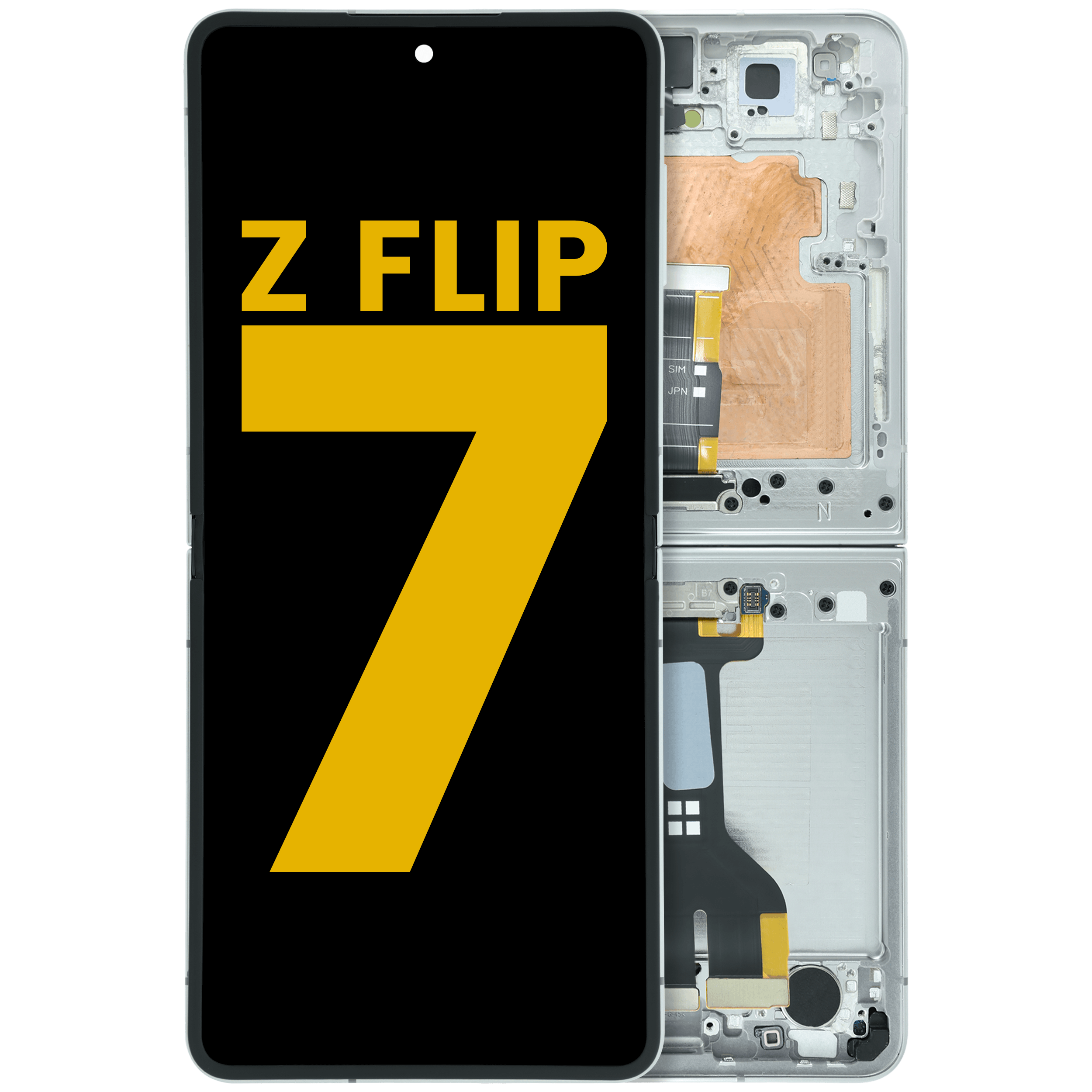 Inner Baugruppe ohne Rahmen für Samsung Galaxy Z Flip 7 (Panel einzeln) (US & International) (Service Pack) – Bild 4
