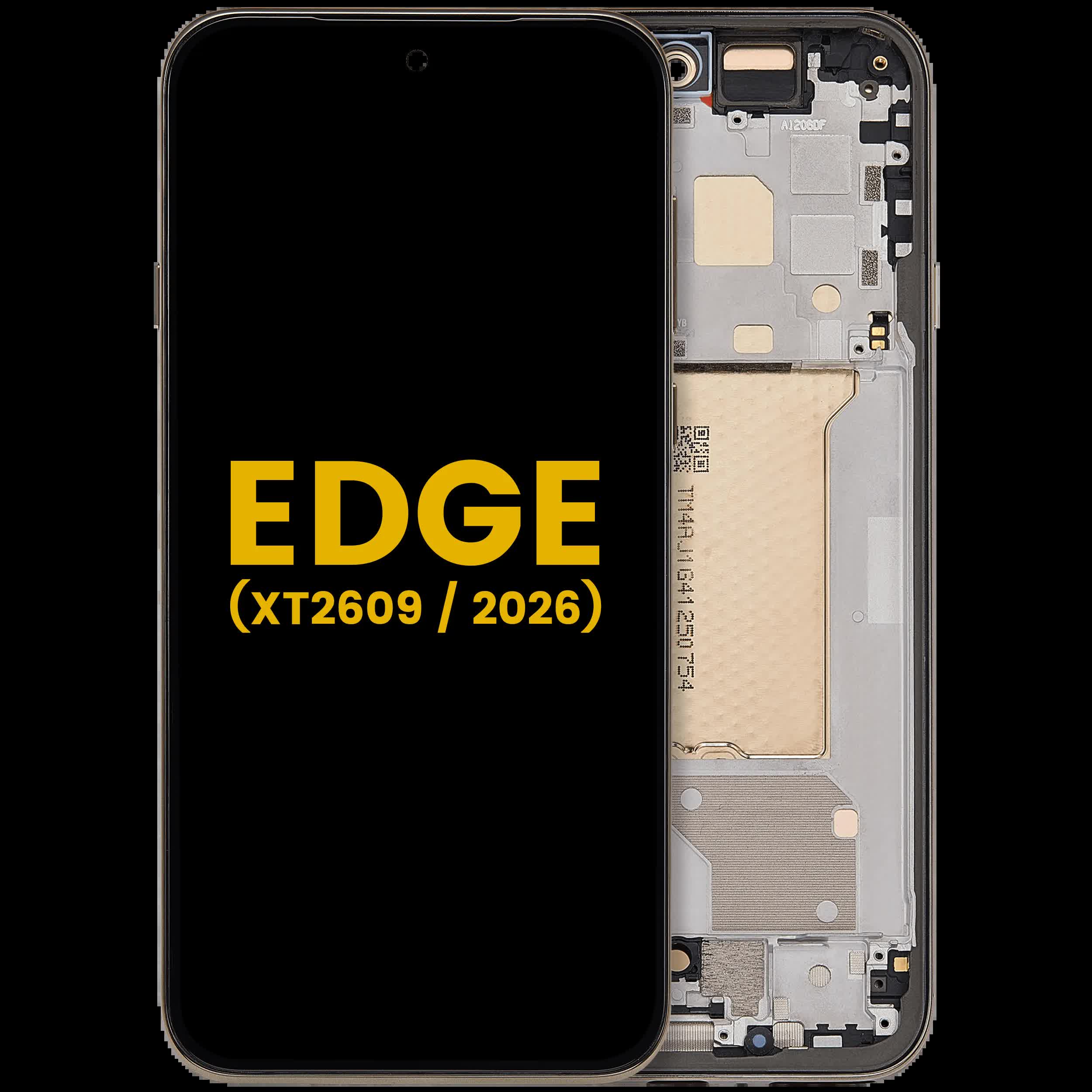 OLED Display mit Rahmen für Motorola Edge (XT2609 / 2026) (professionell aufgearbeitet) (Martini Olive)