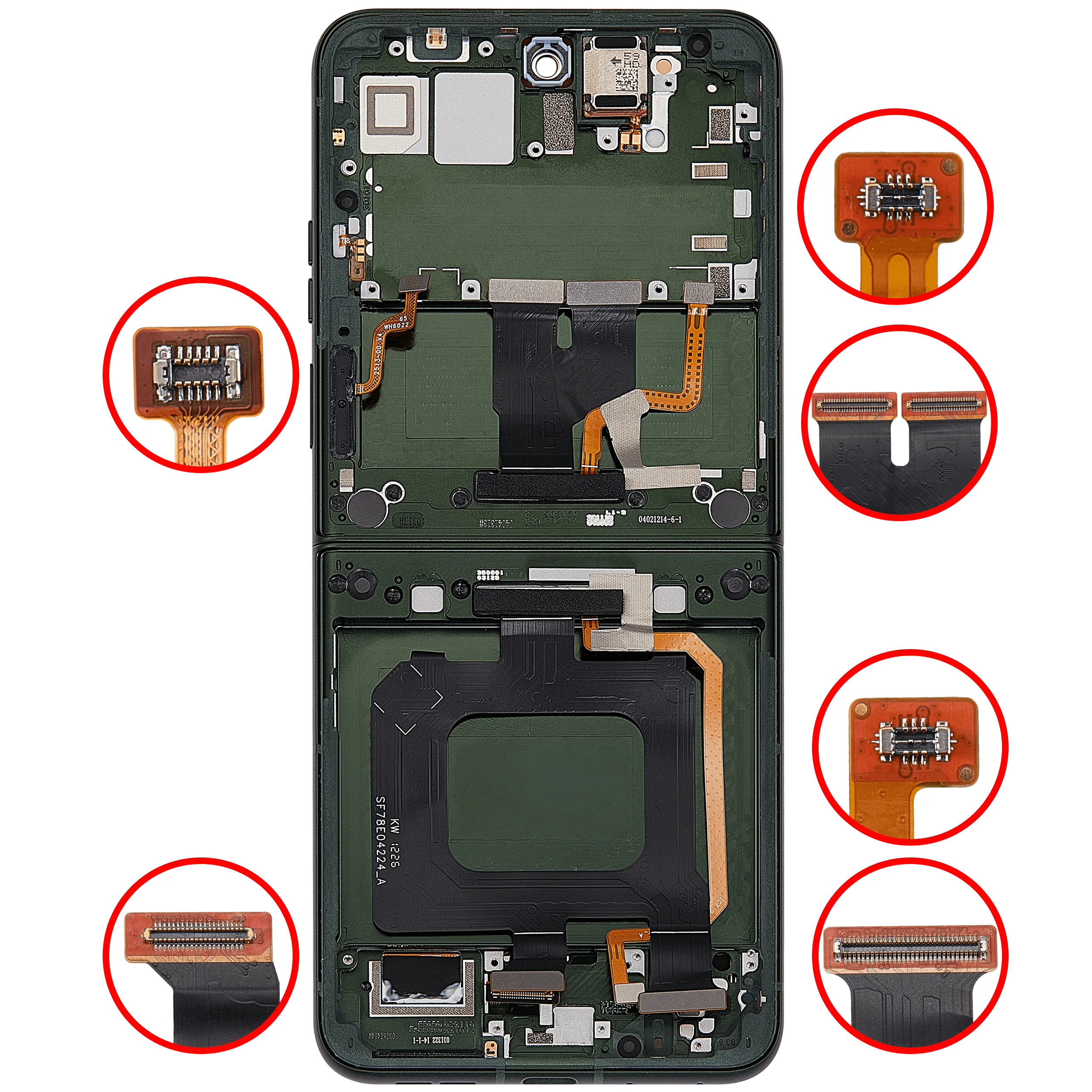 OLED Display mit Rahmen für Motorola Razr Plus / Razr 70 Plus (XT2659 / 2026) (professionell aufgearbeitet) (Mountain View) – Bild 4